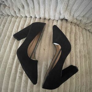 SHEIN Black Heels Classic Suede
